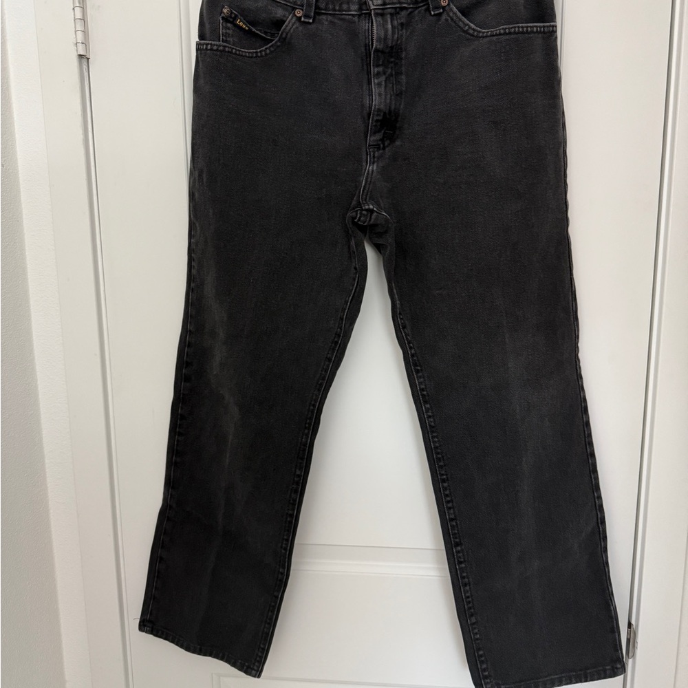 Lee Men's Dark Gray Straight Jeans